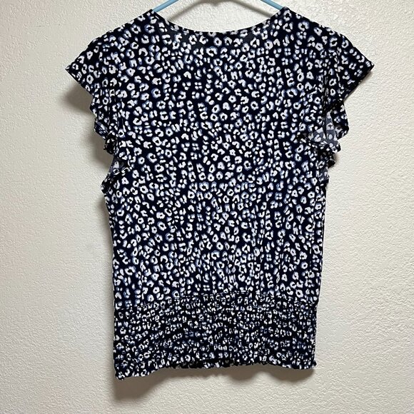 G.I.L.I. Floral Blue Blouse Women's Size Medium - Picture 10 of 10